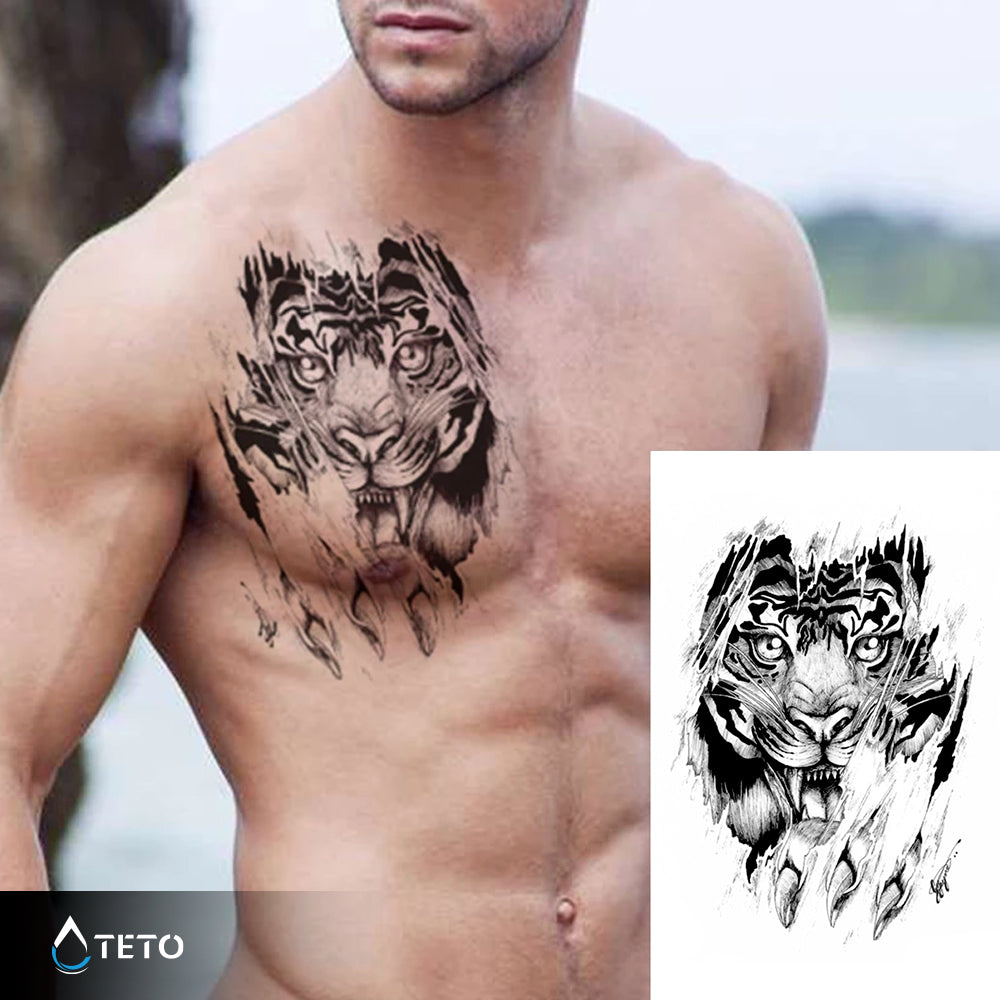 Tigre peligroso - TETO - Tatuajes Temporales