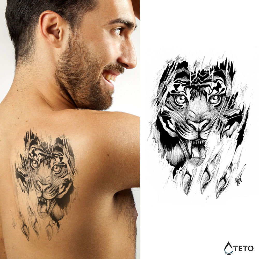 Tigre peligroso - TETO - Tatuajes Temporales