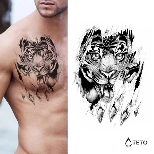 Tigre peligroso - TETO - Tatuajes Temporales