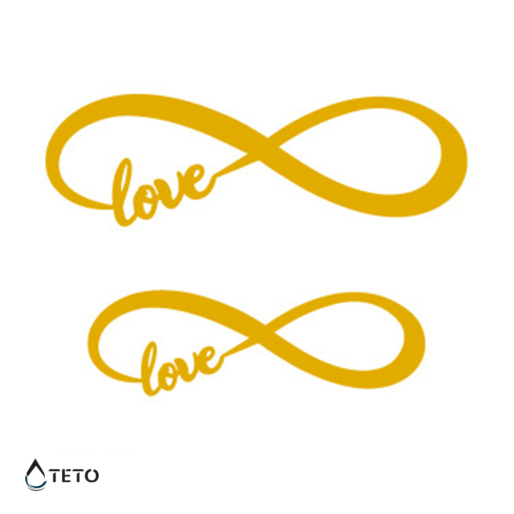 Infinito - amor - set - Tatuajes Temporales TETO