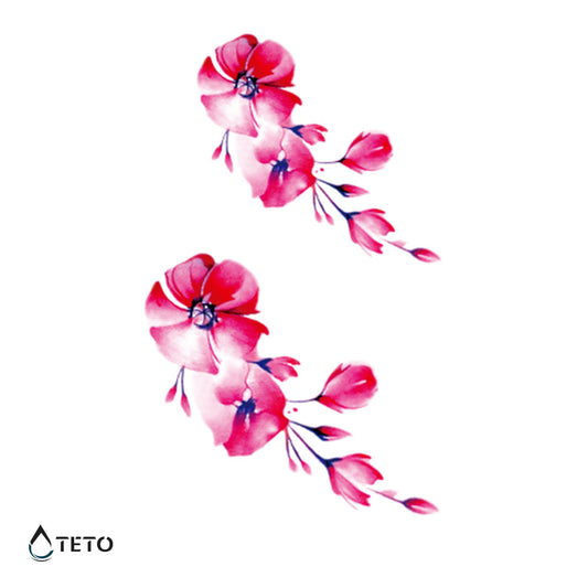 Flores naciendo – set - TETO - Tatuajes Temporales