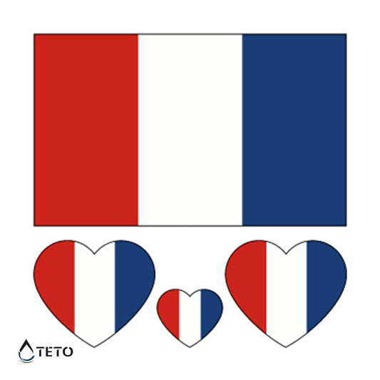 Bandera de Francia - set - TETO - Tatuajes Temporales