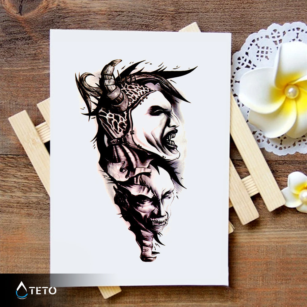 Demonios furiosos - TETO - Tatuajes Temporales