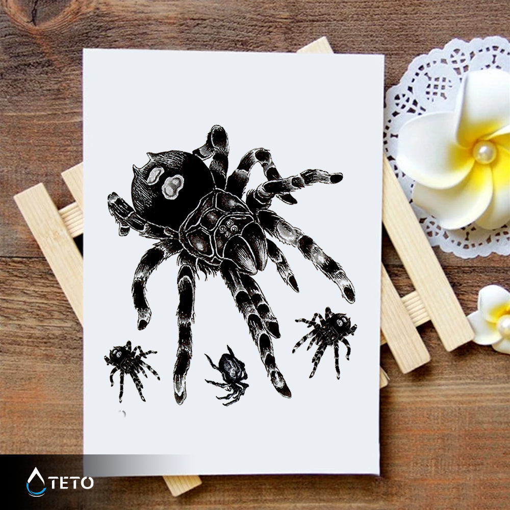 Tarántulas – set - TETO - Tatuajes Temporales