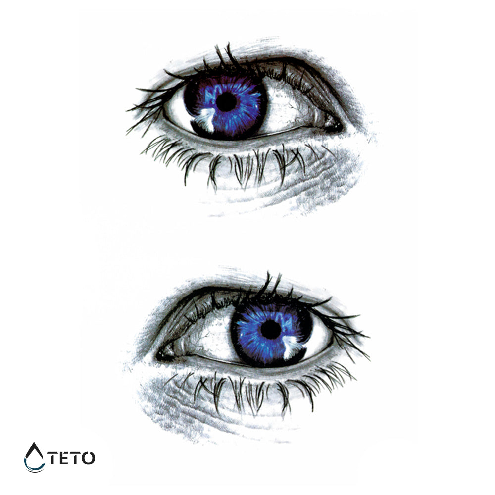 Ojos realistas– set - TETO - Tatuajes Temporales