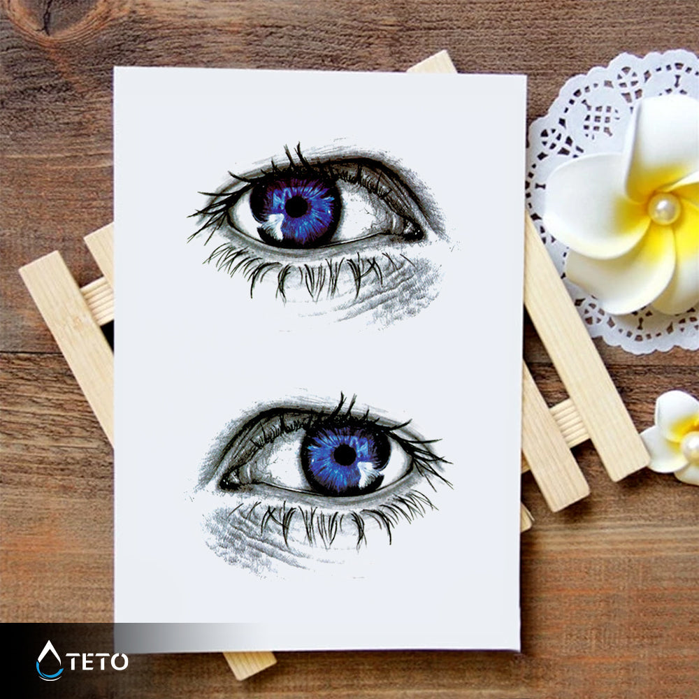 Ojos realistas– set - TETO - Tatuajes Temporales