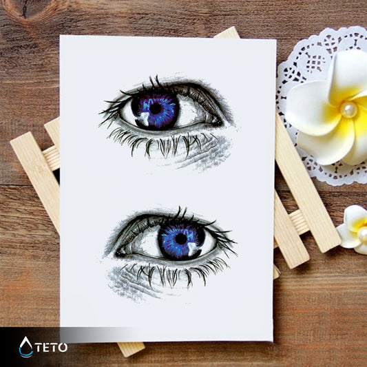 Ojos realistas– set - TETO - Tatuajes Temporales