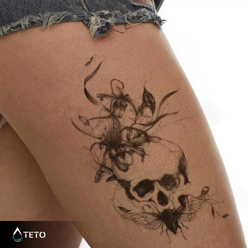 Calavera macabra - TETO - Tatuajes Temporales