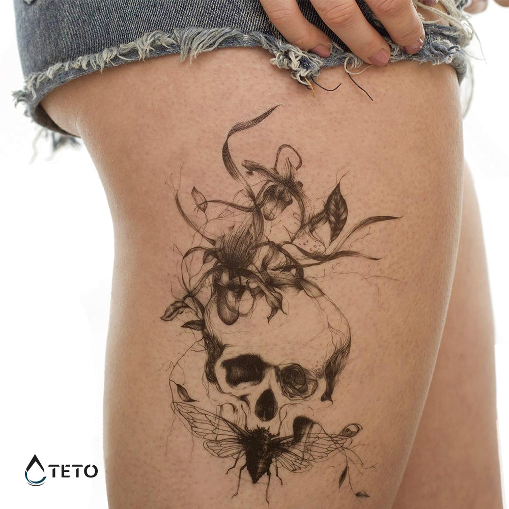 Calavera macabra - TETO - Tatuajes Temporales