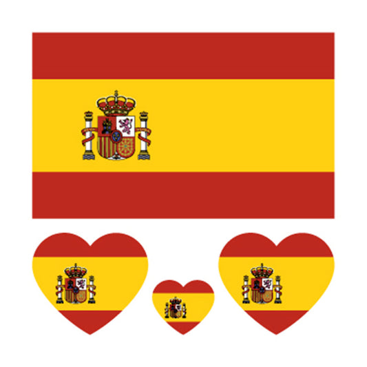 Bandera de España - set - TETO - Tatuajes Temporales