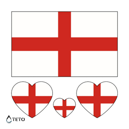 Bandera de Inglaterra - set - TETO - Tatuajes Temporales