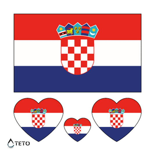 Bandera de Croacia - set - TETO - Tatuajes Temporales