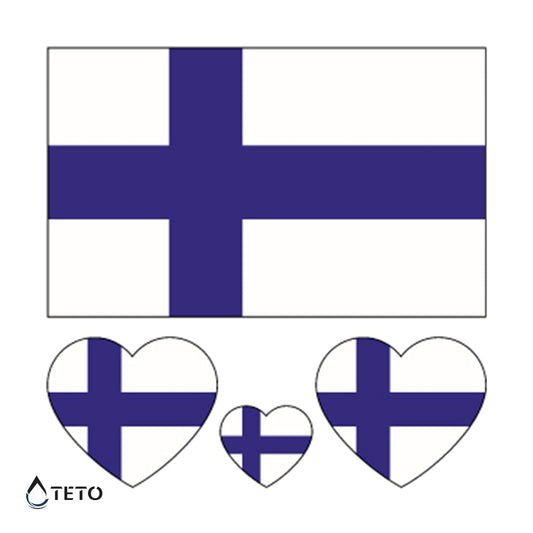 Bandera de Finlandia - set - TETO - Tatuajes Temporales