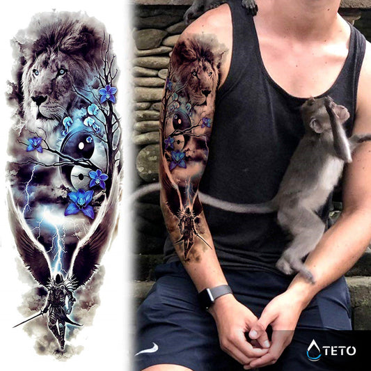 León con símbolo de yin y yang