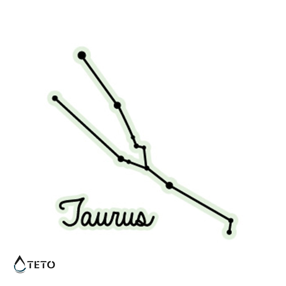 Signo Tauro - Brilla en la oscuridad - TETO - Tatuajes Temporales
