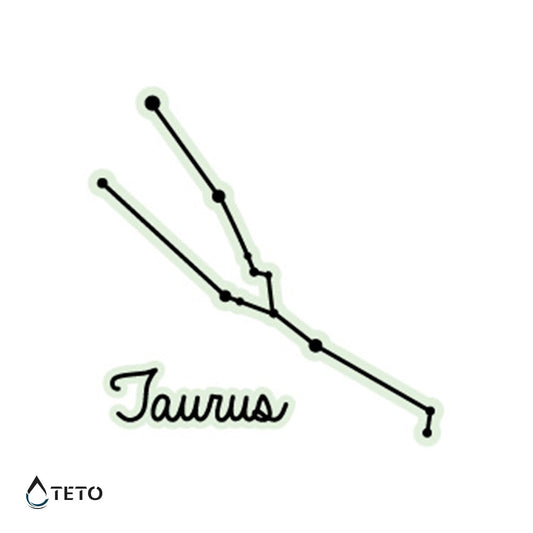 Signo Tauro - Brilla en la oscuridad - TETO - Tatuajes Temporales