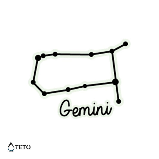 Signo Géminis - Brilla en la oscuridad - TETO - Tatuajes Temporales