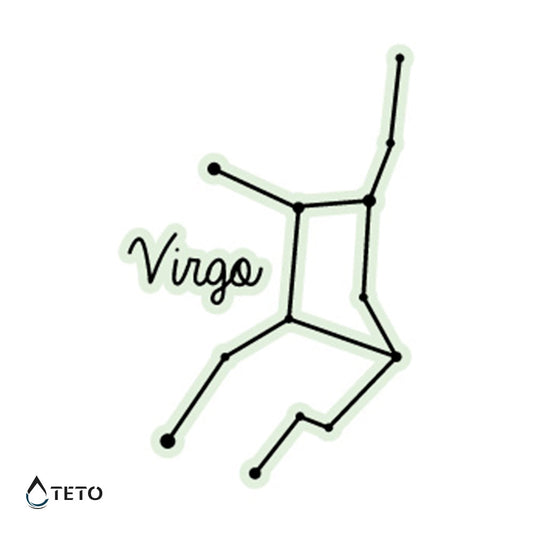 Signo Virgo – Brilla en la oscuridad - TETO - Tatuajes Temporales