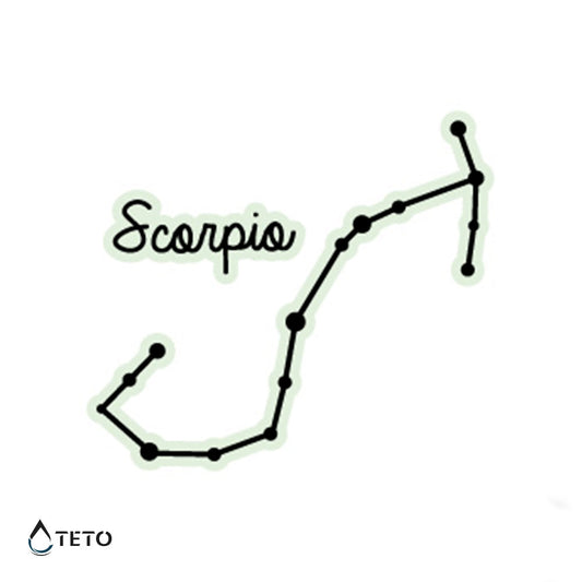 Signo Escorpio – Brilla en la oscuridad - TETO - Tatuajes Temporales