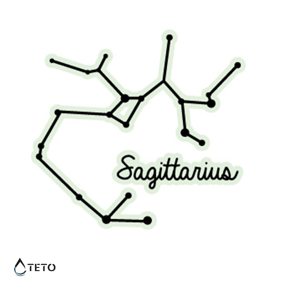 Signo Sagitario – Brilla en la oscuridad - TETO - Tatuajes Temporales