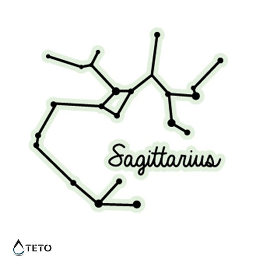Signo Sagitario – Brilla en la oscuridad - TETO - Tatuajes Temporales