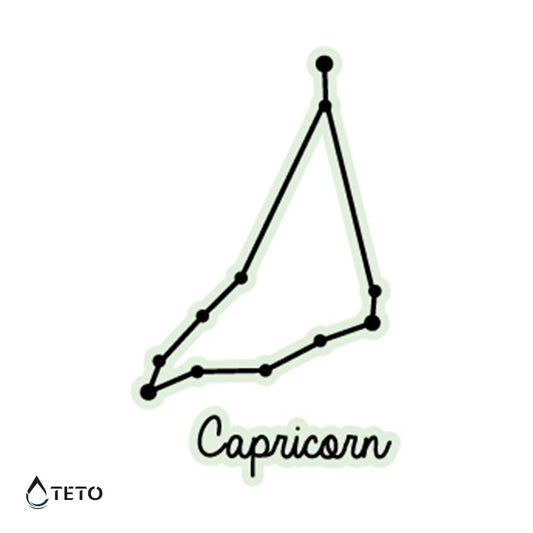 Signo Capricornio – Brilla en la oscuridad - TETO - Tatuajes Temporales