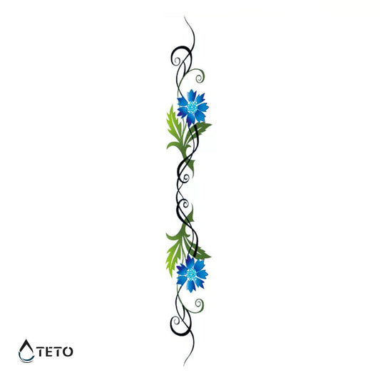 Cadena de flores – Tipo A - Tatuajes Temporales TETO