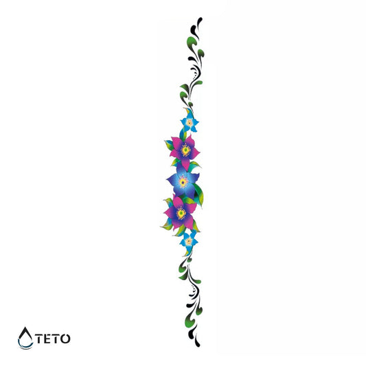 Cadena de flores – Tipo D - Tatuajes Temporales TETO