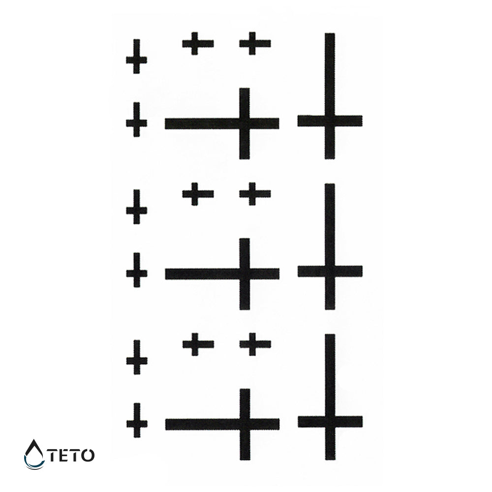 Cruces - set - Tatuajes Temporales TETO