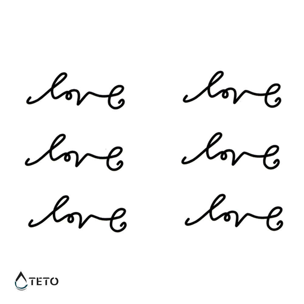 Amor – Love - set - Tatuajes Temporales TETO