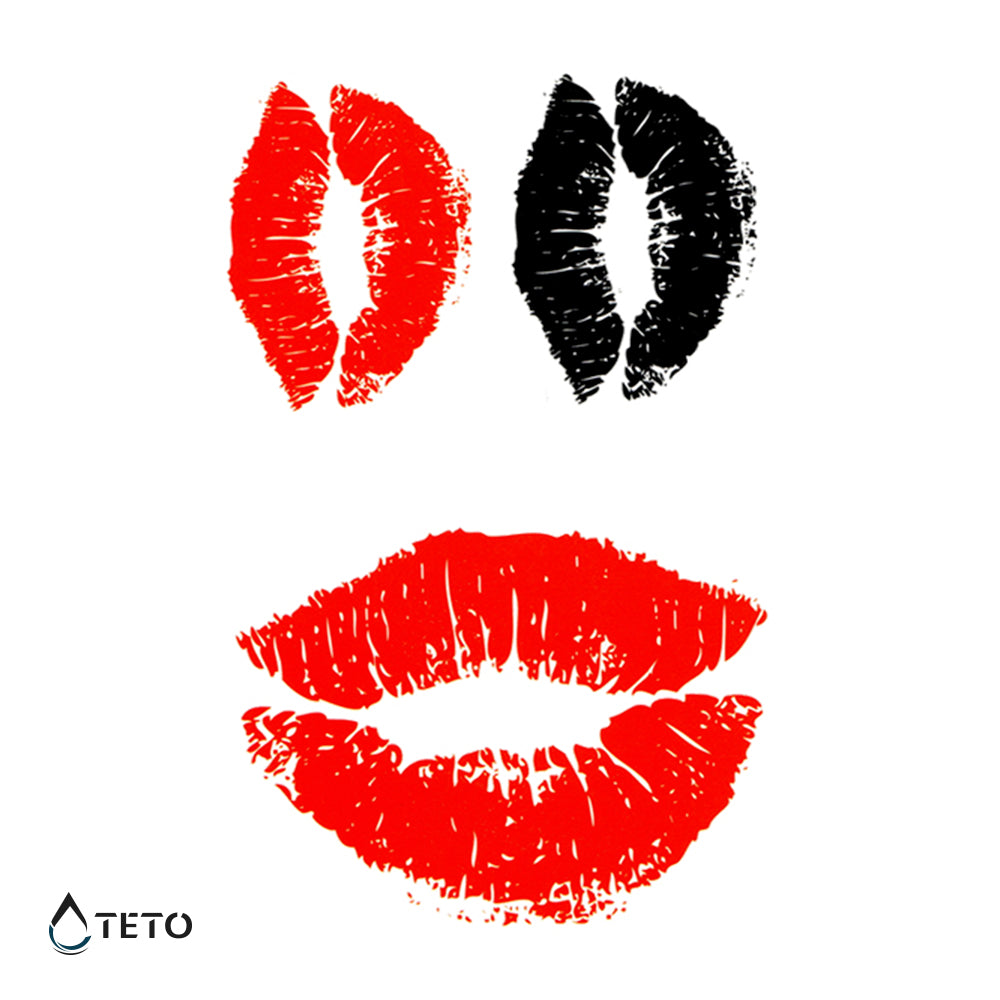 Labios - set - Tatuajes Temporales TETO