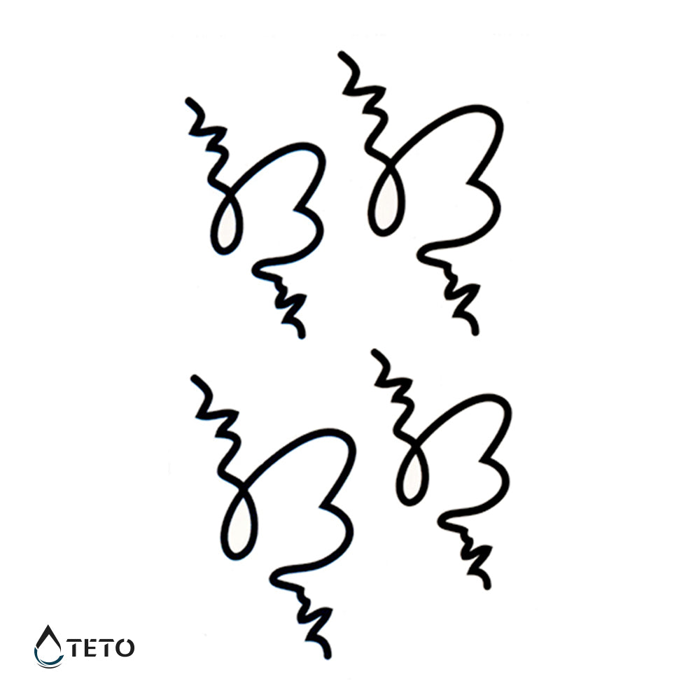 Latidos del corazón – set - TETO - Tatuajes Temporales