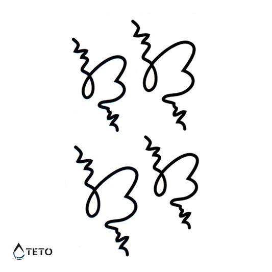 Latidos del corazón – set - TETO - Tatuajes Temporales