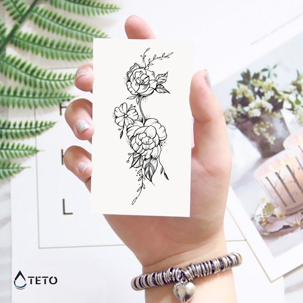Peonías - TETO - Tatuajes Temporales