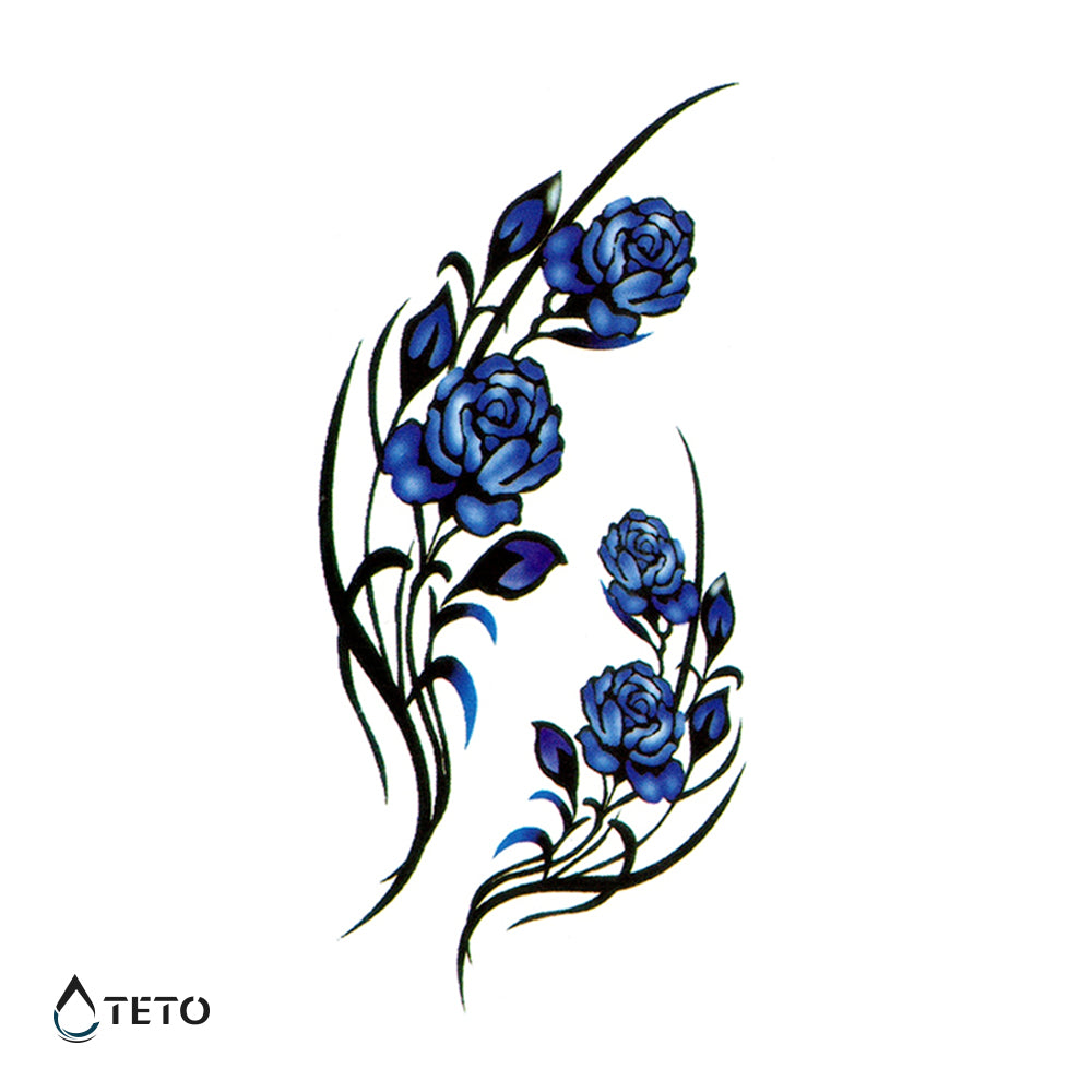 Flores - set - Tatuajes Temporales TETO