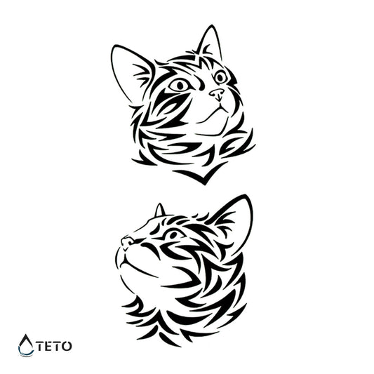 Gatos - set - Tatuajes Temporales TETO