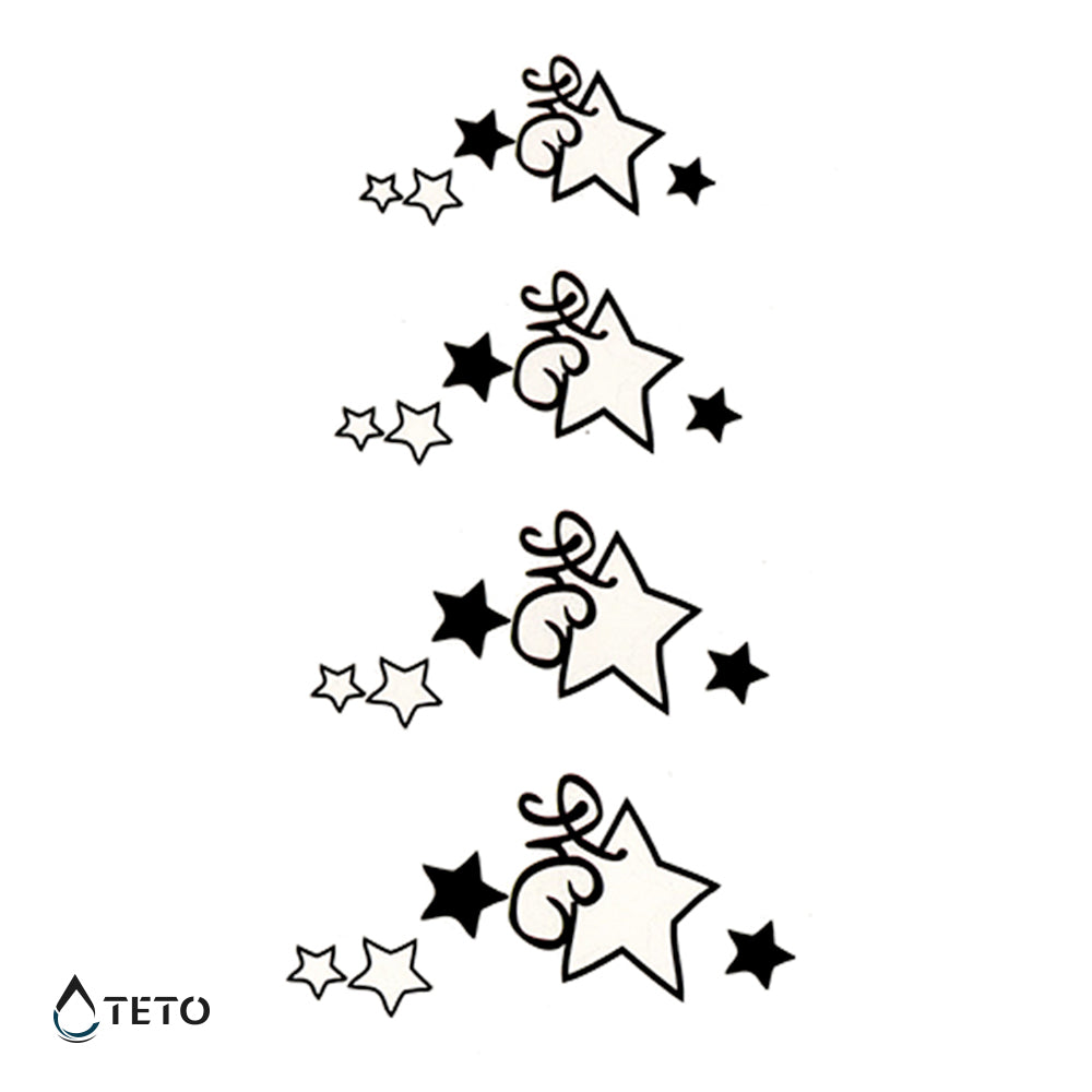 Estrellas - set - Tatuajes Temporales TETO