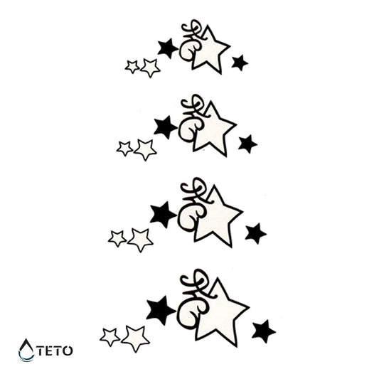 Estrellas - set - Tatuajes Temporales TETO
