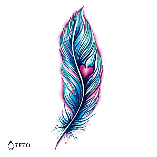 La pluma del amor - TETO - Tatuajes Temporales