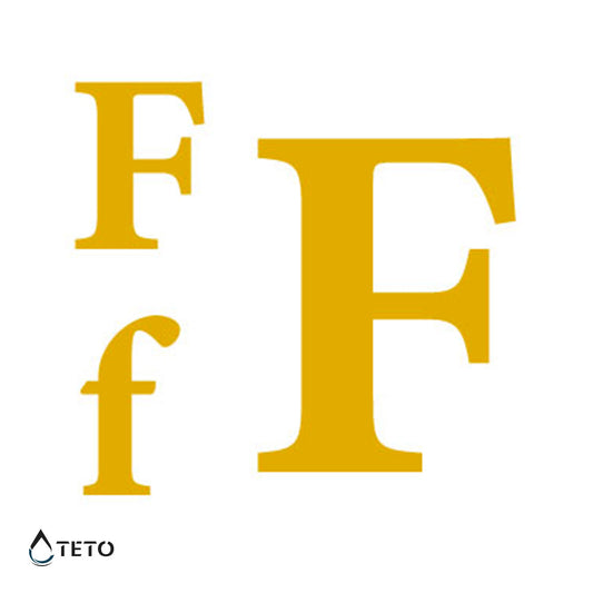 Letra F - set - Tatuajes Temporales TETO