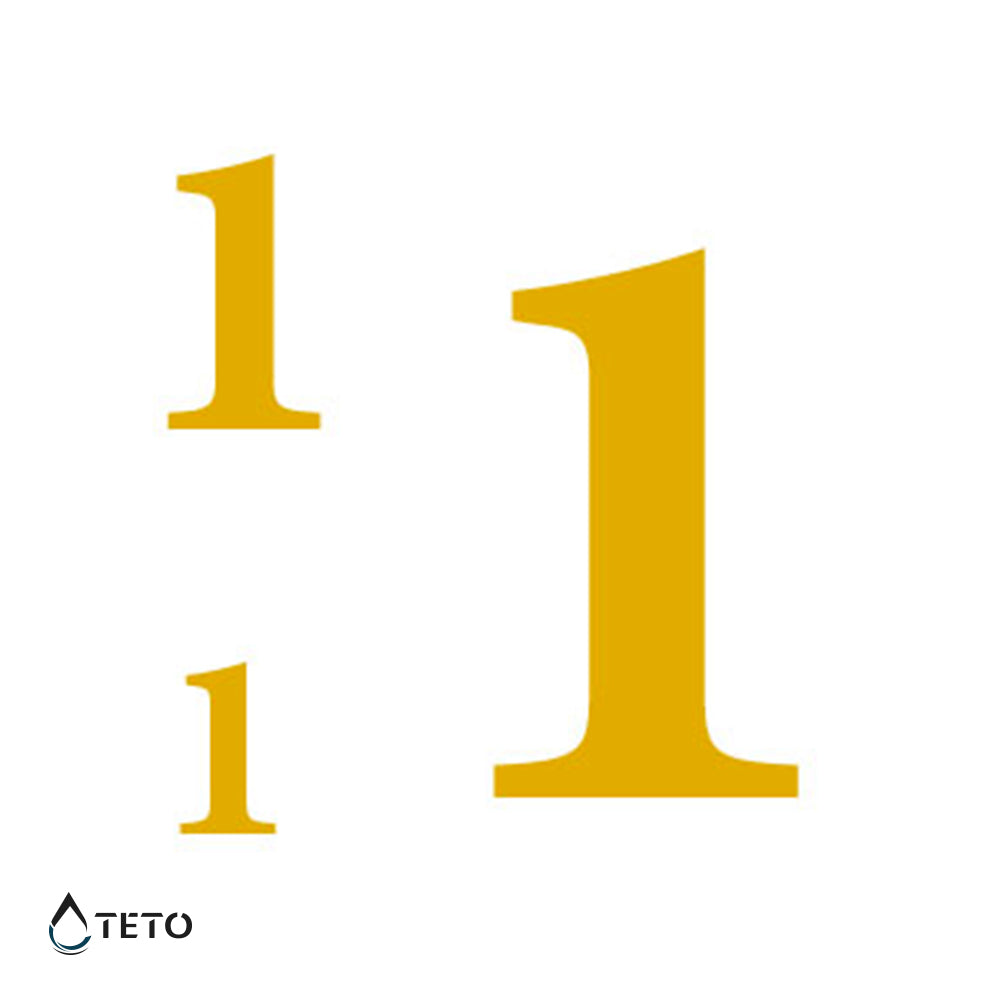 Número 1 - set - Tatuajes Temporales TETO