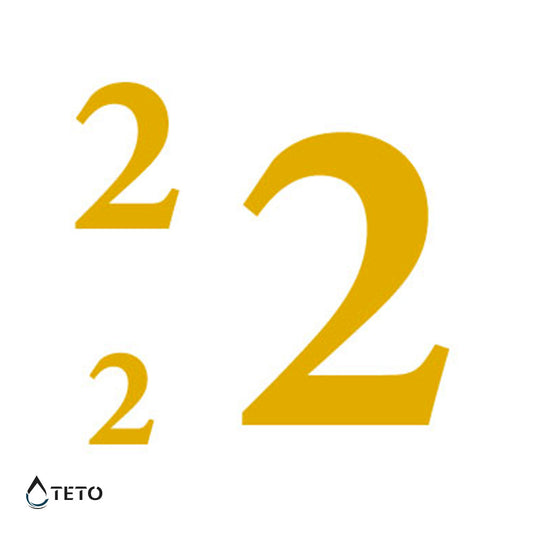 Número 2 - set - Tatuajes Temporales TETO