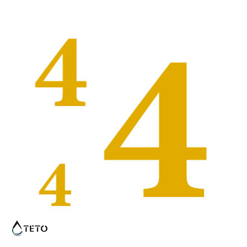 Número 4 - set - Tatuajes Temporales TETO