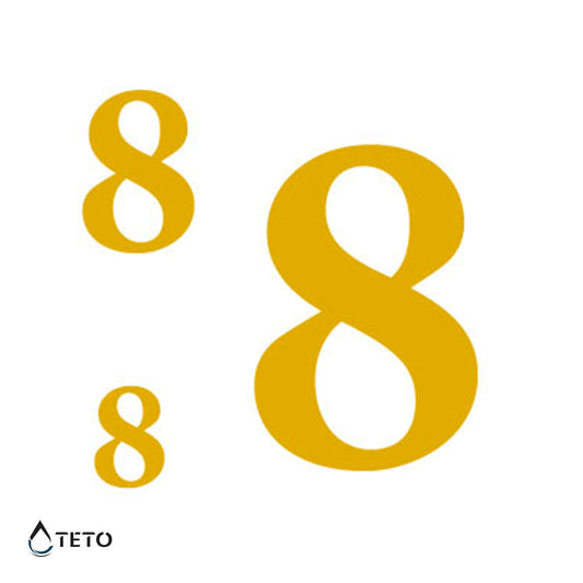 Número 8 - set - Tatuajes Temporales TETO