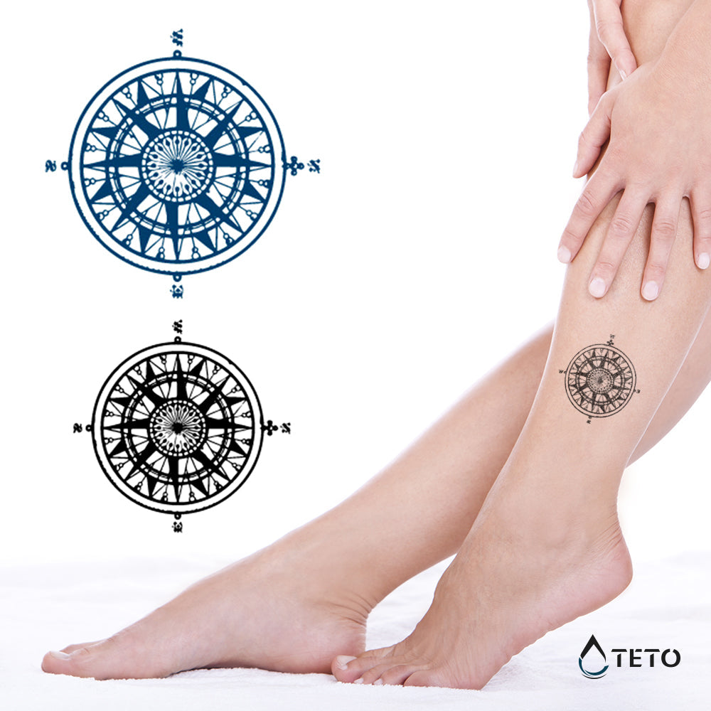 Brújulas bicolores - set - TETO - Tatuajes Temporales