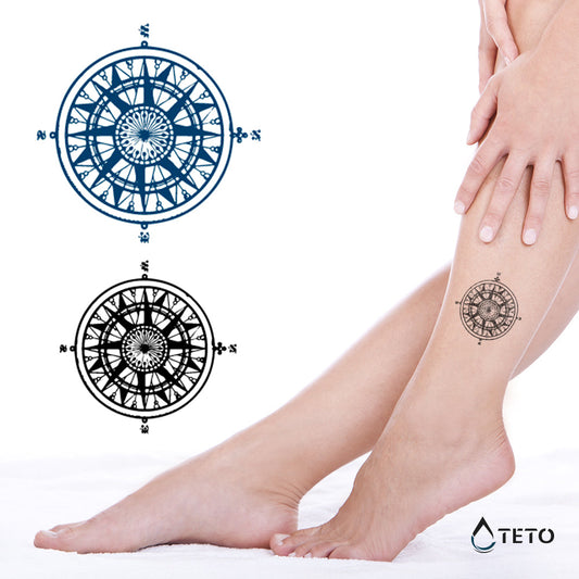 Brújulas bicolores - set - TETO - Tatuajes Temporales