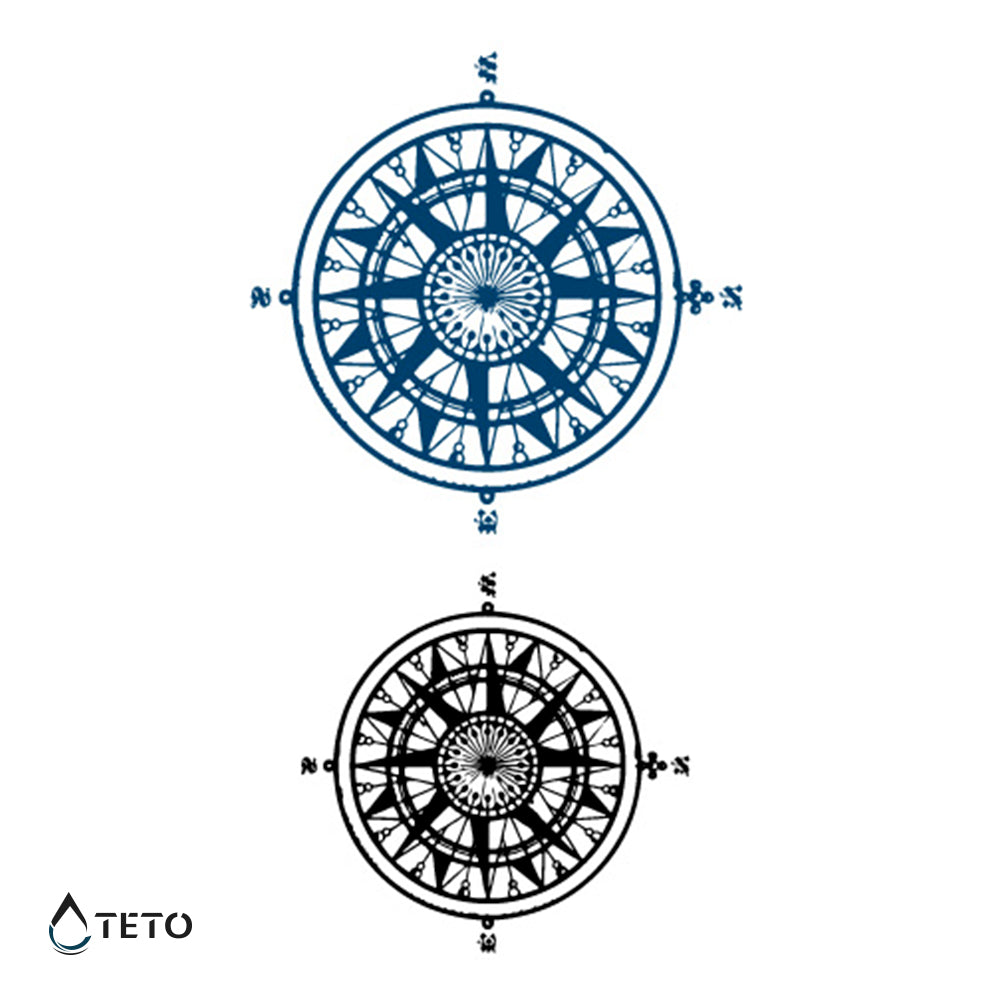 Brújulas bicolores - set - TETO - Tatuajes Temporales