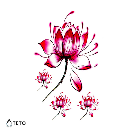 Flores - set - Tatuajes Temporales TETO