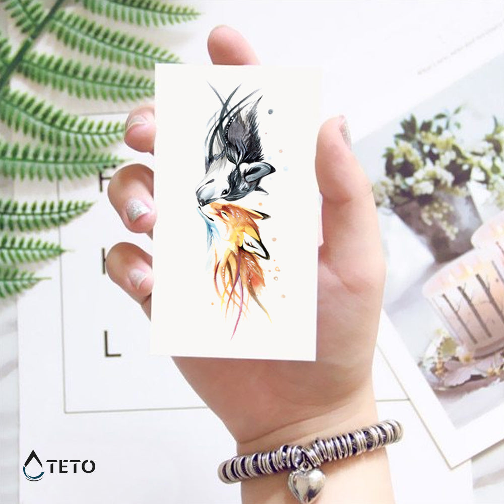 El lobo y el zorro - TETO - Tatuajes Temporales