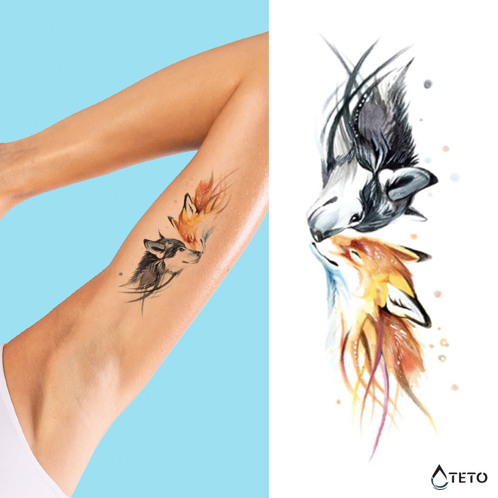 El lobo y el zorro - TETO - Tatuajes Temporales